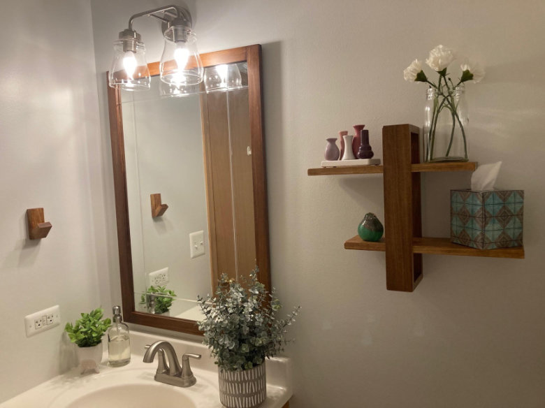 Bathroom Shelf,Mirror Frame & Towel Hook: Emilian Geczi