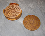 Scott Williamson - Engraved Coasters and Holder