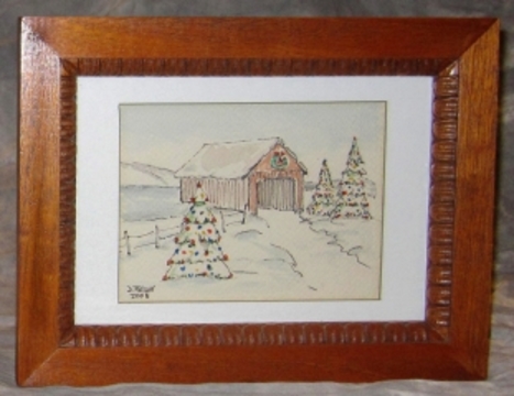 Dave Reilly: Carved Frame &  Christmas Picture