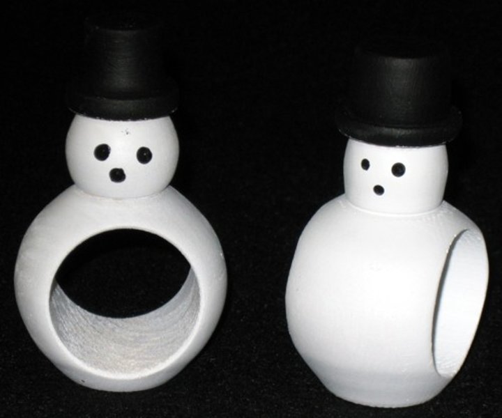 Charlie Scheffel: Snowmen Napkin Rings
