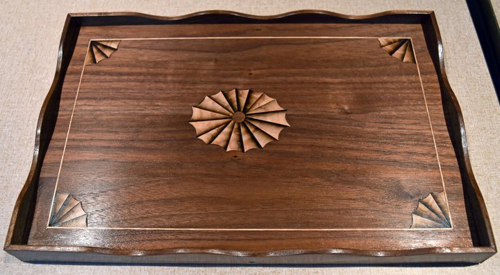 Larry Stawicki: Tea Tray With Shaded Fans