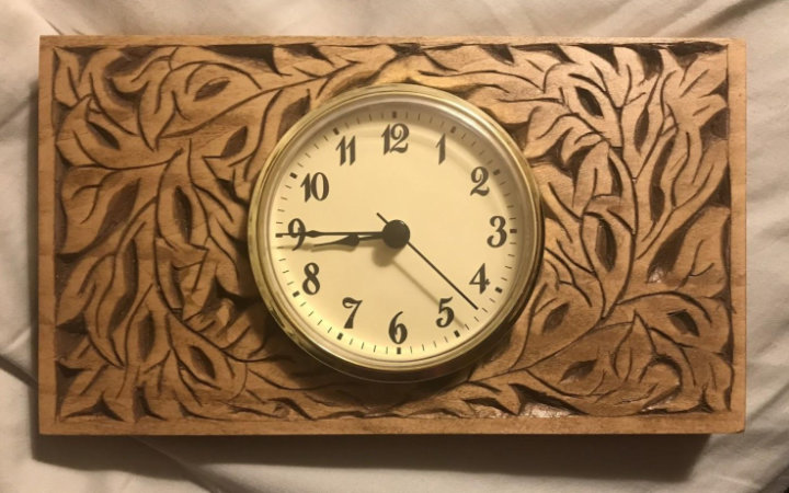 Chip Carved Clock: Tom Olson