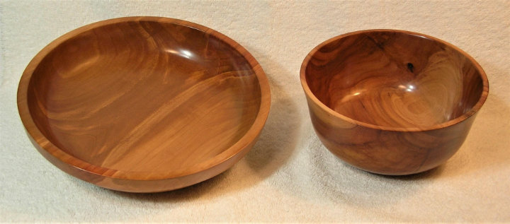 Fruitwood bowls: Mike Kalscheur