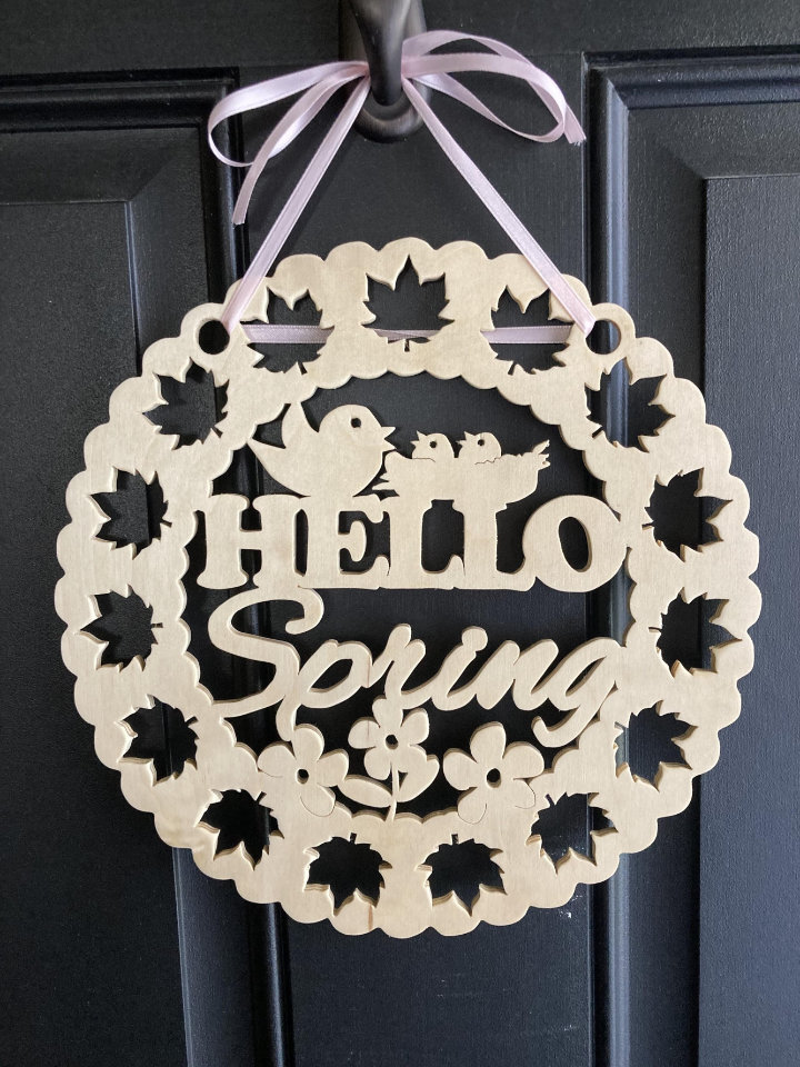 "Hello Spring" Door Decoration:  Bruce Metzdorf
